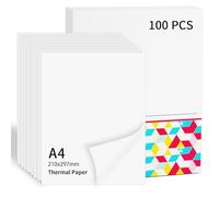 Carta Termica A4 per Stampante - 210 x 297 mm Compatibile con Phomemo, TATTMUSE A285M/M08F/M832/M833/M834/M835 Stampante Termica, ad Asciugatura Rapida per Contratto, Foto, Compiti a Casa,100 fogli