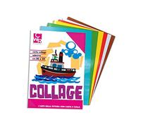 CARTA VELLUTATA ADESIVA - ALBUM 7 FG. CM.20X24 - COL. ASS.