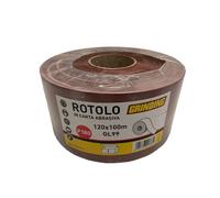 CARTA VETRATA ABRASIVA SPAZIATA VETRO GRANA 180 120mmx100mt