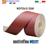 CARTA VETRATA ABRASIVA VELCRATA H80 GRANA 40?180 ROTOLI 25 m Per Plastica Legno