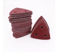 Carta vetrata for levigatrice for dettagli in ossido di alluminio | Grana 60-400 100 pezzi 3-1/8 pollici 3 fori con gancio e triangolo ad anello: for legno metallo plastica vetro(180 Grit)