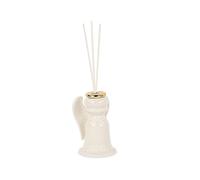Cartai Bassanesi Diffusore Angelo Plisse' Bianco, Bomboniera in Porcellana, cm 11(H), con Scatola, Stecchi ed Essenza per Ambienti