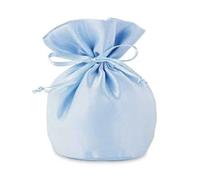 Cartai Bassanesi Formoso Bomboniera Sacchetto Saccoccio Confetti in Raso Celeste Battesimo Nascita 7 x h 12 cm conf. 12 pz Art 28860