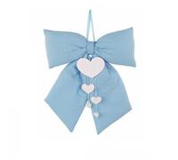 Cartai Bassanesi Formoso Decorazione Fiocco Celeste Imbottito da Appendere in Tessuto con Cuori Nascita Compleanno 30 x 50 cm Art 29147