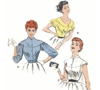 Cartamodello Anni 50: Camicia Rockabilly, Blusa - Multi-Taglie