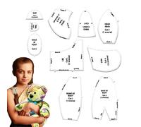 Cartamodello Memory Bear - Set Di Righelli Per Cartamodello Memory Bear Da 10 Pezzi, Forniture Artigianali Complete Con Istruzioni, Kit Di Cartamodelli Per Cucito Fai Da Te | Ricordi Lavoretti Pe