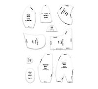 Cartamodello Per Orsetto In Memoria - Set Di Righelli Da 10 Pezzi, Modelli Per Artigianato In Acrilico, Guida Per Il Taglio Degli Stencil, Kit Per La Creazione Di | Professional Patterns Pr