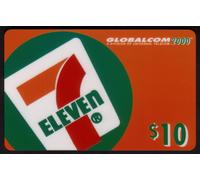 Carte 7-Eleven: Logo Su Sfondo Arancione Set Di 4 Carte Telefoniche