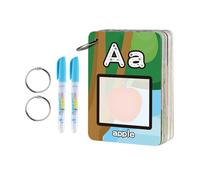 Carte 'alfabeto Con Acqua, 26 Articoli Da 12 Cm 2 Pennelli E Giocattoli Creativi Per Bambini, Libri Da Colorare Per Disegnare Bambini Senza Disordine | Artigianato Educativo, Per Ragazzi E Ragazze