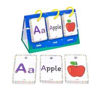 Carte Alfabeto Educative - Carte Riconoscimento Lettere - Giocattolo Portatile per Sviluppare le Abilità, per Bambini 3-8 Anni, per Casa, Viaggio e Scuola, Bambini in Età