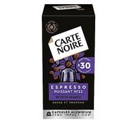 CARTE BLACK - Capsule per caffè espresso potenti N°11 compatibili con Nespresso - Arabica Caffè puro - Set da 30 x 8 capsule in alluminio - Made in France