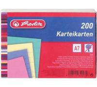 Carte cardi Herlitz, din a7, foderato, colorato in carta, 170 g-qm, senza legno, colore di linea: blu, doppio (10836245)