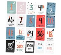 Carte Commemorative Bebè 20 Pezzi per Foto Mensili e Giornalieri | Carta Opaca, Facili da Leggere Nelle Immagini, Dimensioni 17,5x12,5x0,2cm, per Decorazioni e Ricordo