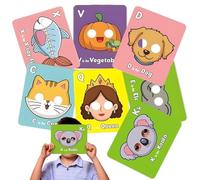 Carte con l'alfabeto degli animali - Set di flashcard educative da 26 pezzi, giocattolo per l'apprendimento in età prescolare, riconoscimento fonetico delle lettere, risorsa didattica visiva | Diverte