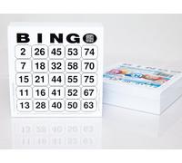 Carte da Bingo Grandi, per Anziani, 200 Pezzi, Ogni Scheda ha 25 su 75 Numeri, 15 x 15 cm, Personalizzabili