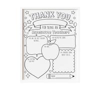 Carte da colorare fatte a mano per insegnante carte da colorare per studenti bambini aula attività artigianale attività scolastica forniture per feste insegnante grazie mestiere