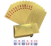 Carte da Gioc,Carte da Poker,Mazzo di Carte,Carte da Gioco Bambini,Carte da Gioco in Plastica,Poker di Plastica,Carte da Gioco D'oro,Carte da Gioco Dorate per Feste e Giochi e Strumenti Magici