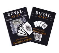 Carte da gioco a mazzo singolo in plastica al 100% di marca Royal di qualità, da