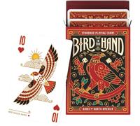 Carte da gioco a tema uccello nella mano, uccello unico su ogni carta nel mazzo, gioco ad alta energia, 54 carte in una custodia, per adulti, viaggi o gite, adatte ai viaggi