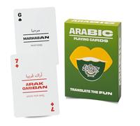 Carte da gioco Arabic Lingo | Flashcard da viaggio | Impara il vocabolario arabo in modo facile e divertente | 52 traduzioni essenziali