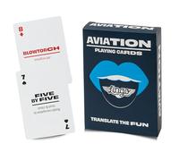 Carte da gioco Aviation Lingo | Flashcard da viaggio | Impara il vocabolario gergale dell'aviazione in modo facile e divertente | 52 Traduzioni essenziali | Pilota | Aero