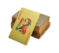 Carte Da Gioco Da Poker - Mazzo Di Lusso In Lamina D'oro Impermeabile, Set Di Carte In Premium, Superfici Lavabili Flessibili, Design In Stile Casinò Shuffle Liscio | Gioco Da Tavolo Resisten