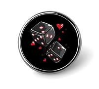 Carte da gioco, dadi da poker, spille personalizzate, spille da bavero rotonde, distintivi, spille, decorazioni per abbigliamento per donne e uomini