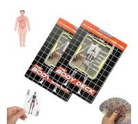 Carte da gioco del corpo umano, immagine 3D trasparente unica delle carte da gioco dell'anatomia umana, 2025 nuovo il poker per giochi di magia, regalo educativo per collezionisti di carte (2 pezzi)