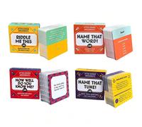 Carte da gioco di alta qualità "Quanto mi conosci?", "Indovina la melodia", "Indovina l'enigma", "Indovina la parola", "Quale sceglieresti?", in materiale cartaceo, giochi di parole e di astuzia, cart