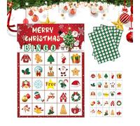Carte da gioco di Natale,Gioco di cartoline di Natale | Carte di carta da gioco di cartoline di Natale a 24 giocatori,Gioco di carte di intrattenimento per e adulti, attività di gruppo, per aula