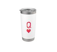 Carte da gioco di Poker Queen Hearts Bicchiere termico in acciaio inox doppia parete