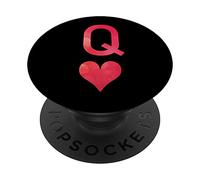Carte da gioco di Poker Queen Hearts PopSockets PopGrip Adesivo