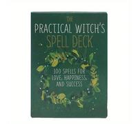 Carte da gioco di qualità per il gioco di carte di divinazione e intrattenimento per famiglie "The Practical Witch's Spell Deck", adatte per principianti, con guida in formato PDF Carta tessile