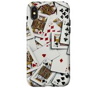 Carte da gioco dipinte per giocatori di carte Custodia per iPhone X/XS
