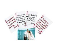 Carte da gioco fotografiche personalizzate - Libro degli ospiti personalizzato alternativo e unico biglietto di accesso per gli ospiti con rivestimento UV, ricordo romantico per coppie, anniversario