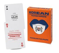 Carte da gioco Korean Lingo | Flashcard da viaggio | Impara il vocabolario coreano in modo facile e divertente | 52 traduzioni essenziali