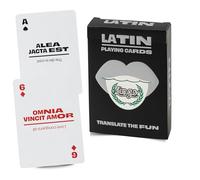 Carte da gioco Latin Lingo | Flashcard da viaggio | Impara il vocabolario latino in modo facile e divertente | 52 traduzioni essenziali