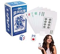 Carte da Gioco, Mahjong Portatile | Gioco di Viaggio per Senior, Amici, Compagni di Classe per il recupero di viaggio, Adulti per I Fan del Parco, recupero