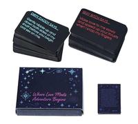 Carte da gioco per coppie, set di carte di comunicazione, per hotel, compleanno, appuntamento, notte, campeggio, luna di miele, viaggi, San Valentino, relazioni, divertimento, 9,5 x 7,5 x 2,5 cm