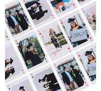 Carte da gioco personalizzate Deck di poker personalizzato con la tua foto - impermeabile, durevole, vibrante set di 54 carte - regalo personalizzato unico per matrimoni, incontri di famiglia