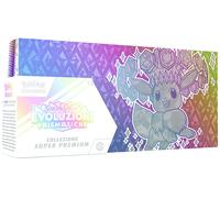 Pokémon GCC: collezione super premium Scarlatto e Violetto - Evoluzioni Prismatiche - una carta promozionale olografica a figura intera, un morbido portamazzo ispirato a Eevee e 15 buste di espansione