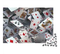 Carte da Gioco Puzzle 1000 Pezzi per Adulti Scena Carte Sparse Gioco di Puzzle 1000 Pezzi Carta Relax Famiglia Regalo Casa 52x38cm/1000pcs