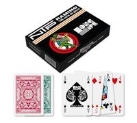 Carte da Gioco Ramino Ntp realizzate in PVC Resistenti e Durevoli, 2 Mazzo Floreale da 55 Carte francesi con 4 Jolly, Carte Scala 40, Poker, Burraco, Ramino e Altri Giochi di Carte,100% Made in Italy