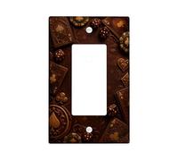 Carte da gioco singolo Rocker Light Switch Cover, Vintage Gioco d'azzardo Dadi Poker Chip Nessuno Marrone Plastica Dimensioni Standard Accenti Parete Interruttore Piastre per Casa Soggiorno Nuovo