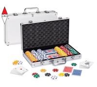 CARTE DA GIOCO TEODOMIRO DAL NEGRO VALIGETTA ALLUMINIO 200 FICHES CON VALORE