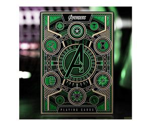 CARTE DA GIOCO THEORY11 Avengers - Set da 52 , Edizione The Infinity Saga, Versione Verde