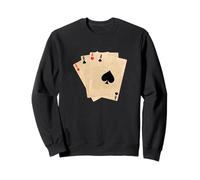 Carte da Poker Assi Cuore Picche Croce Diamanti Felpa