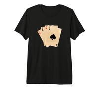 Carte da Poker Assi Cuore Picche Croce Diamanti Maglietta Premium