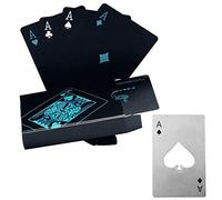 Carte da Poker, impermeabili Carte da Poker professionali in plastica nera. Un articolo di alta qualità per il piacere del poker., Avec l'ouvreur