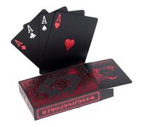 Carte da Poker in plastica Playing Cards Nero Carte da Poker Carte da Gioco Carte da Gioco Classiche in PVC Impermeabile Red